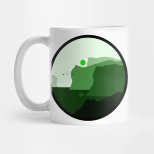 Minimalist Landscape - Green Cliffs Mug